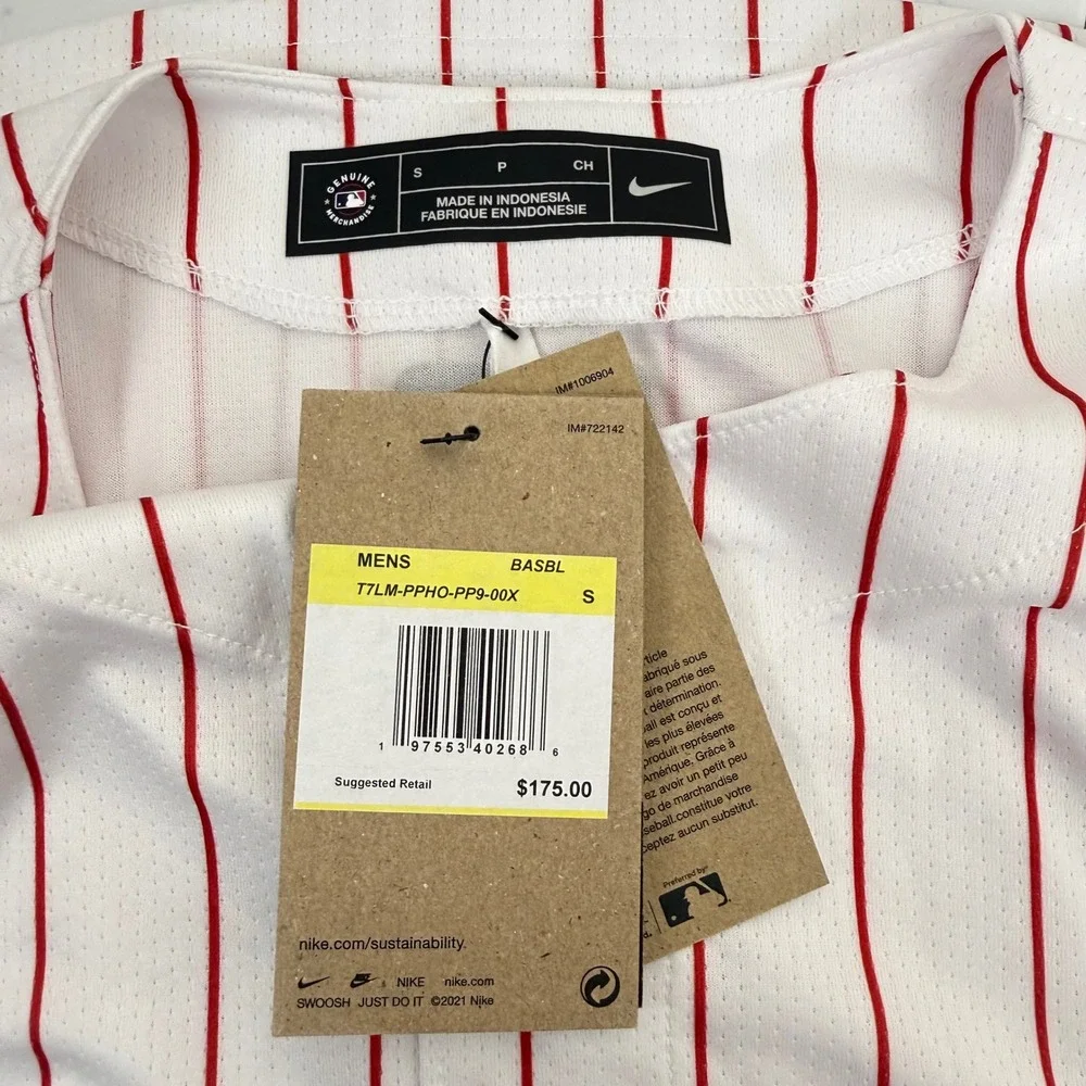 NWT Mens Small Nike Limited MLB Philadelphia Phillies Alec Bohm #28 Home‎ Jersey